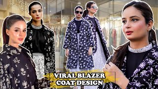 Replicate Hussain Rehar Viral Coat Design Challenge  Designer Outfit From Scratch Eid Outfit Ideas [upl. by Gerty]