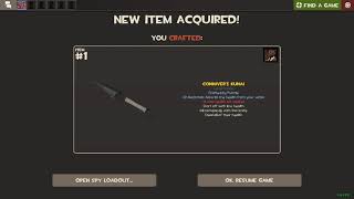 Craft Connivers Kunai in Team Fortress 2 [upl. by Blanch]