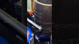 CNC engraving machine engraving on steel pipe [upl. by Laefar446]