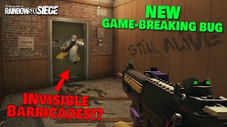 NEW GAME BREAKING BUG Invisible Barricades Rainbow Six Siege [upl. by Rebma]