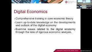 PolyU Info Day for TPg  MSc in Economics Applied EconomicsDigital Economics [upl. by Abbe]