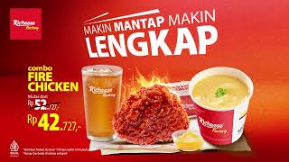 Promo Combo Fire Chicken Sekarang Extra Side Dish Cheesy Cream Soup [upl. by Uela]