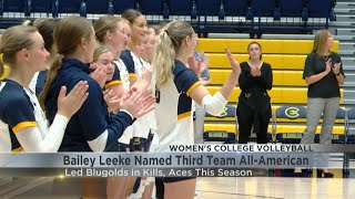 UWEC volleyballs Bailey Leeke earns AllAmerican honors [upl. by Adnahcir]