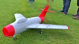 3D PRINTED RC MIKOYAN MIG 15 TRANSONIC FIGHTER MAIDEN  BREAKS UP ON LANDING  2017 [upl. by Bertila]