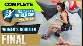 COMPLETE 💥 Womens Boulder final ｜ Prague 2024 IFSC World Cup [upl. by Notyad]