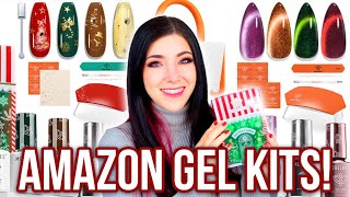 Amazon DIY Gel Kits Swatch amp Review Christmas amp Magnetic  KELLI MARISSA [upl. by Esra325]