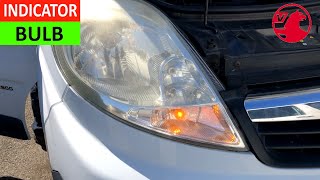 How to replace front indicator bulb on Vauxhall Vivaro front indicator bulb replacement [upl. by Conah]