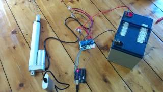 Arduino controlled linear actuator through relay [upl. by Ert]