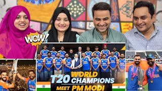 PM Narendra Modis Interaction With World T20 Champions Indian Cricket Team  Amber Rizwan Reaction [upl. by Eusassilem]