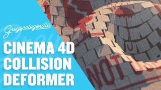 Cinema 4D Tutorial  Create A Wave Effect With Mograph And Collision Deformer [upl. by Analla56]