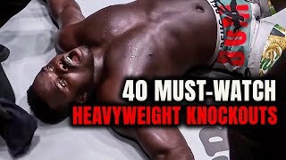 Over 40 Of The WILDEST Heavyweight Knockouts Ever [upl. by Benia348]