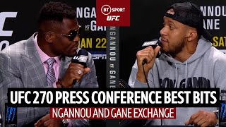 Ngannou and Gane on what really happened in sparring  UFC 270 Press Conference Highlights [upl. by Hinkel470]