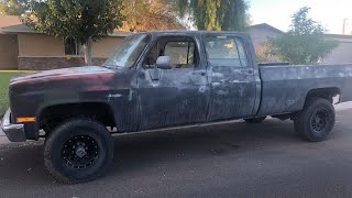 1982 Chevy K30 Crew Cab 33 walk around [upl. by Leicam154]