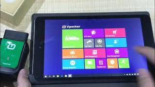 Vpecker WIFI Easydiag E1 V104 NEWEST software Windows 10 tablet Automotive Scanner [upl. by Edora460]