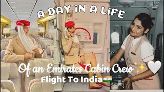 A Day In A LIFE of an EMIRATES Cabin Crew✈️✨Flight To INDIA🇮🇳Vlog🤍✨ [upl. by Akciret]