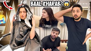 FIRST TIME BAAL DYE KERWA LIYE 😨  Areeb Ka Reaction 😱 [upl. by Reltuc]