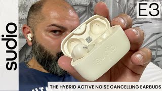 SUDIO E3 The Best Hybrid Active Noise Cancelling Earbuds [upl. by Llevol989]