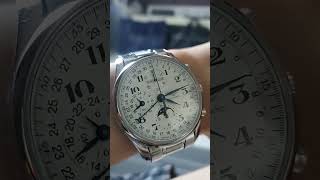 Wirst check Longines Master Collection Chronograph moon phase 40 mm Automatic 7751 [upl. by Ueihttam]