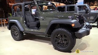 2016 Jeep Wrangler Willys Wheeler  Exterior and Interior Walkaround  2016 Chicago Auto Show [upl. by Elene252]