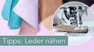 ✨🧵 Tipps zum Leder nähen mit der Nähmaschine  Freebie Handtasche [upl. by Nytsirk]