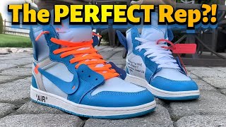 The Alternative Off White Air Jordan 1 UNC University Blue Review and On Foot🔥 [upl. by Twitt991]