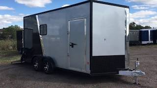 New Stealth Trailer All Aluminum 75x16 Insulated with Windows [upl. by Bourke888]