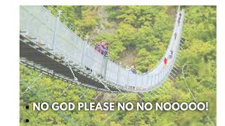 NO GOD PLEASE NO NO Geierlay suspension bridge [upl. by Denny]