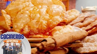 Receta Buñuelos  Cocineros Mexicanos [upl. by Idolem493]