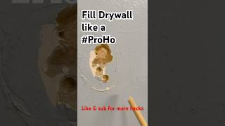 DRYWALL FILLING PRO HACK shorts [upl. by Xylina]