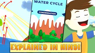 Water Cycle  Explained In Hindi [upl. by Torrie202]