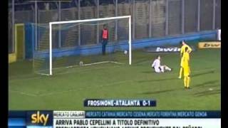 FrosinoneAtalanta 01 Il Gol di Tiribocchi [upl. by Arlynne]