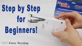 How to Operate a Handheld Sewing Machine  Tutorial [upl. by Reinnej]