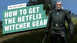 The Witcher 3 How to Get the Netflix Series Gear Forgotten Wolf School [upl. by Aevin]