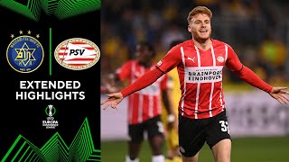 Maccabi TelAviv vs PSV Eindhoven Extended Highlights  UECL  PlayoffsLeg 2  CBS Sports Golazo [upl. by Oznarol]