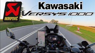 Kawasaki Versys 1000  Akrapovic Exhaust HD Sound  No Dbkiller  POV [upl. by Giza607]