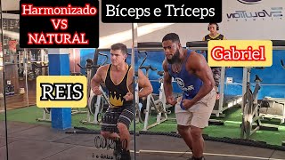 TREINO Bíceps e trícepsHomonizado VS NaturalAcademia Evolution Fitness [upl. by Oisinoid]