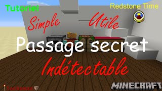 Passage secret avec un coffre caché Tuto redstone minecraft [upl. by Seabrook]