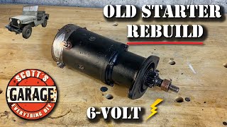 76YearOld 6Volt Starter Revived with DIY Rebuild  See How Its Donequot starter willysjeep [upl. by Hansiain]