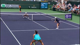 Intense amp dramatic match tiebreak in Round 1 at Indian Wells 2021 ZhangMirza vs AoyamaShibahara [upl. by Appel]