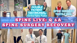 LIVE QampA Spine Surgery Recovery Goals and Timelines 👨‍⚕️👩‍⚕️🩺 [upl. by Denman874]