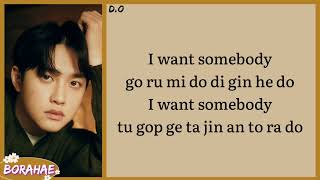 DO EXO Somebody Easy Lyrics [upl. by Haeluj]