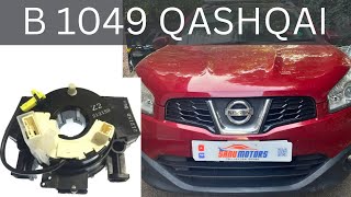 B1049 NISSAN QASHQAI  HOW TO REPLACE NISSAN QASHQAI SQUIB RING OR CLOCKS SPRING [upl. by Chenee]