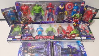 AVENGERS TOYSAction FiguresUnboxingCheap PriceIronmanHulkThor SpidermanToys [upl. by Janerich]