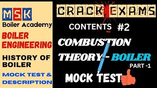 Boiler combustion theory mock mcq with answersBoiler MCQ questions and answers [upl. by Anahsed]