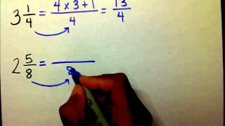 Mixed Number to Improper Fraction [upl. by Eerhs877]