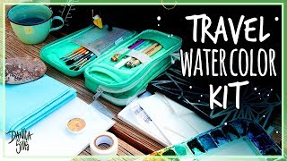 My Travel Watercolor Kit  Mini Painting [upl. by Maharg]