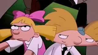 Hey Arnold Arnold smiles after Helga sniffs his hair [upl. by Essilem]