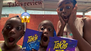 Takis review with my cousinsgone wrong 😱❤️💙 [upl. by Harlan]