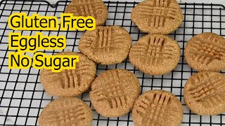 Healthy Peanut Butter Cookies  GlutenFree  Egg less  No sugar thefreshplate06 [upl. by Ateiram138]