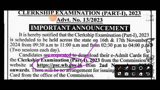 PSC Exam Date NotificationClarksip Examination Part 1 2013পিএসসি পরীক্ষার তারিখ ঘোষণা হয়ে গেছে [upl. by Yendys]